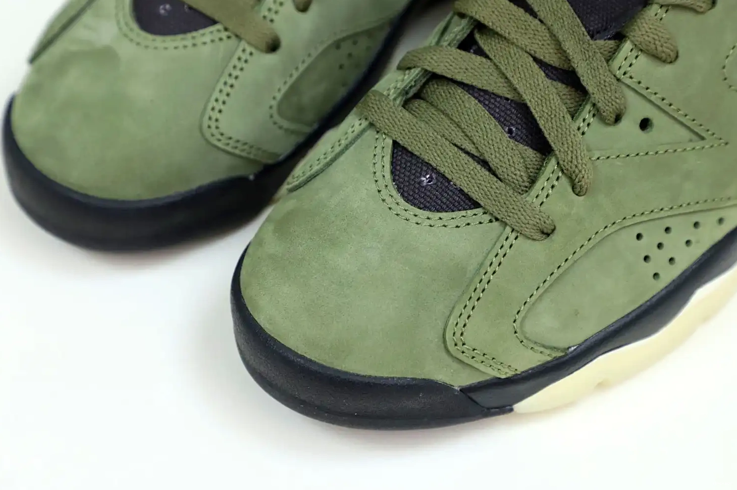 Kimikick TRAVIS RETRO JORDAN AIR X 6 SCOTT 'OLIVE' 0422